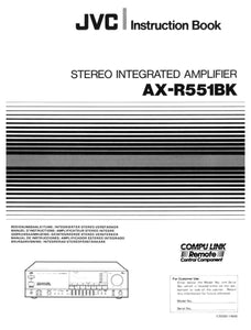 JVC AX-R551BK Amplifier Owners Instruction Manual