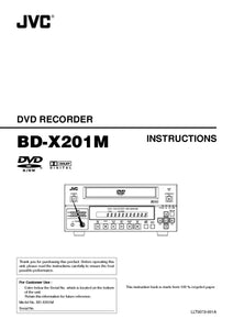 JVC BD-X201M DVD Recorder Owners Instruction Manual