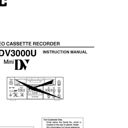 JVC BR-DV3000U VCR Owners Instruction Manual