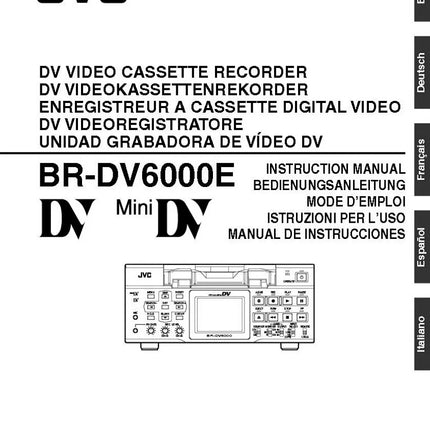 JVC BR-DV6000E VCR Owners Instruction Manual