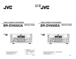 JVC BR-DV600UA BR-DV600EA VCR Owners Instruction Manual