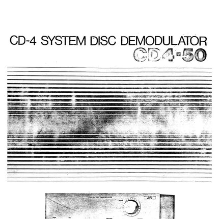 JVC CD4-50 Demodulator Owners Instruction Manual