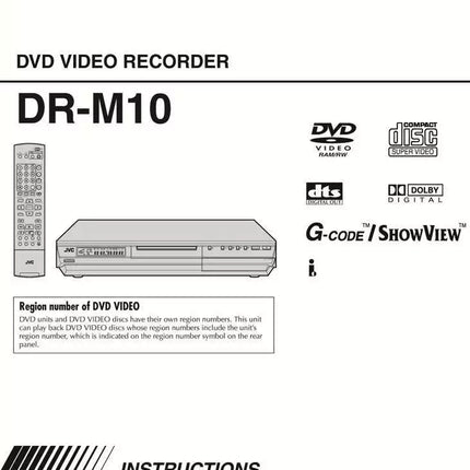 JVC DR-M10 DVD Recorder Owners Instruction Manual
