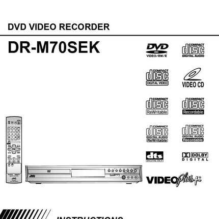 JVC DR-M70SEK DVD Recorder Owners Instruction Manual