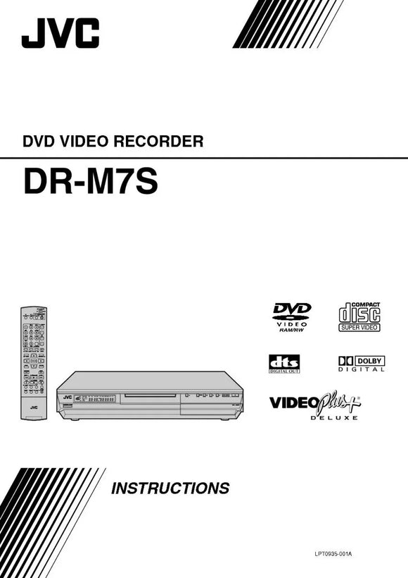 JVC DR-M7S DVD Recorder Owners Instruction Manual
