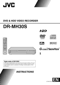 JVC DR-MH30S DVD Recorder Owners Instruction Manual