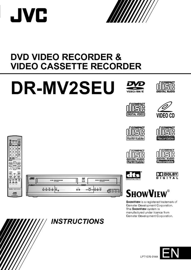 JVC DR-MV2SEU DVD Recorder Owners Instruction Manual