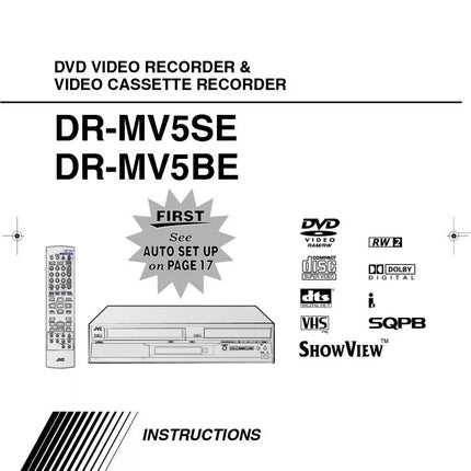 JVC DR-MV5BE DR-MV5SE DVD Recorder Owners Instruction Manual