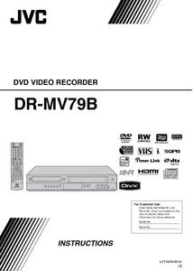 JVC DR-MV79B DVD Recorder Owners Instruction Manual