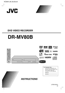 JVC DR-MV80B DVD Recorder Owners Instruction Manual