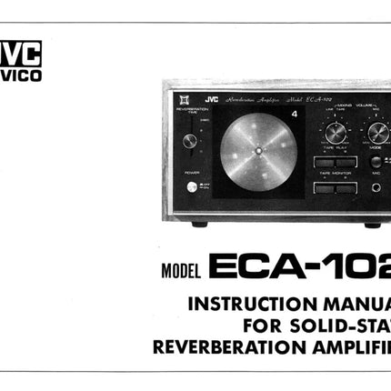 JVC ECA-102 Amplifier Owners Instruction Manual