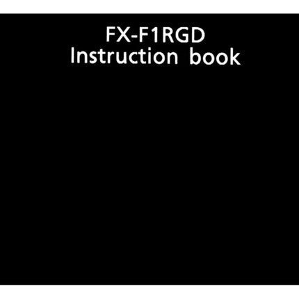 JVC FX-F1RGD Receiver Owners Instruction Manual