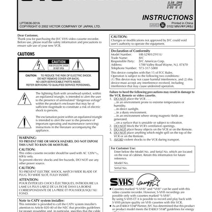 JVC HR-2901 VCR Owners Instruction Manual