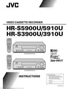 JVC HR-5910U VCR Owners Instruction Manual