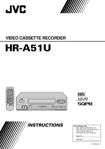 JVC HR-A51U VCR Owners Instruction Manual