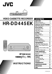 JVC HR-DD445EK VCR Owners Instruction Manual