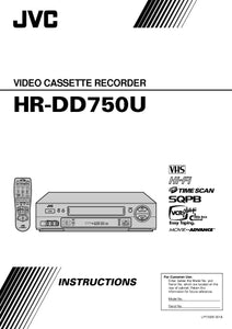 JVC HR-DD750U VCR Owners Instruction Manual