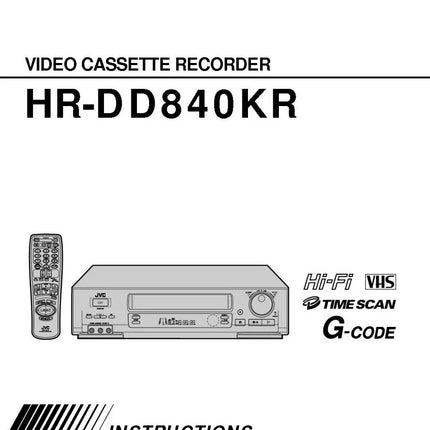 JVC HR-DD840KR VCR Owners Instruction Manual