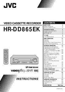 JVC HR-DD865EK VCR Owners Instruction Manual