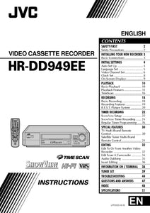 JVC HR-DD949EE VCR Owners Instruction Manual