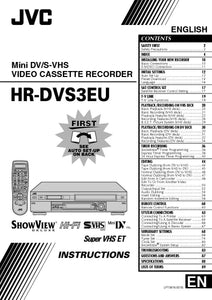 JVC HR-DVS3EU VCR DVD Owners Instruction Manual