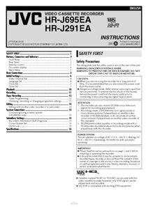 JVC HR-J291EA HR-J695EA VCR Owners Instruction Manual