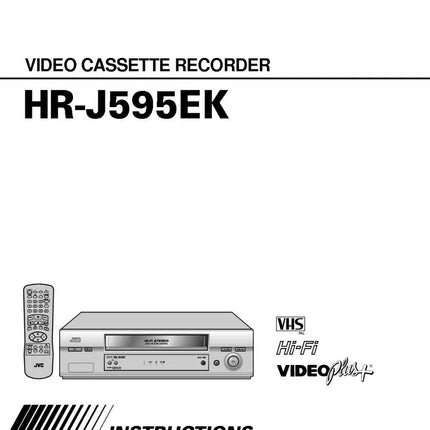 JVC HR-J595EK VCR Owners Instruction Manual