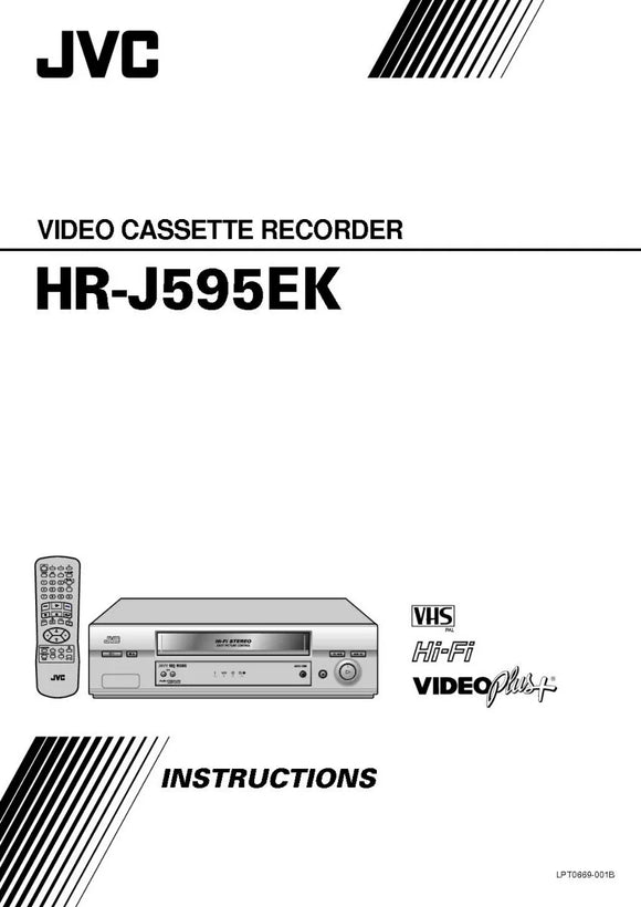 JVC HR-J595EK VCR Owners Instruction Manual