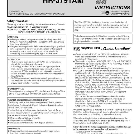 JVC HR-J791AM HR-J797AM VCR Owners Instruction Manual