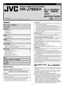 JVC HR-J798AH VCR Owners Instruction Manual