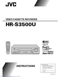 JVC HR-S3500U VCR Owners Instruction Manual