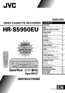 JVC HR-S5950EU VCR Owners Instruction Manual