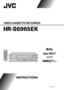 JVC HR-S6965EK VCR Owners Instruction Manual