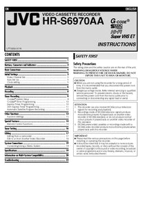 JVC HR-S6970AA VCR Owners Instruction Manual