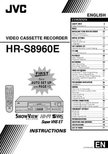 JVC HR-S8960EX VCR Owners Instruction Manual