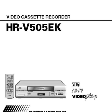 JVC HR-V505EK VCR Owners Instruction Manual