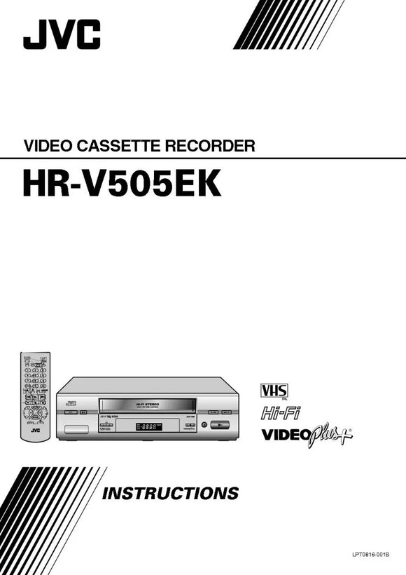 JVC HR-V505EK VCR Owners Instruction Manual