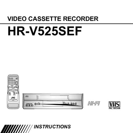 JVC HR-V525SEF VCR Owners Instruction Manual