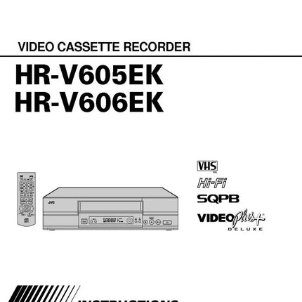 JVC HR-V605EK HR-V606EK VCR Owners Instruction Manual