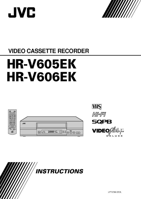 JVC HR-V605EK HR-V606EK VCR Owners Instruction Manual