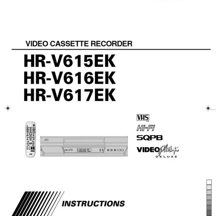 JVC HR-V615EK HR-V616EK HR-V617EK VCR Owners Instruction Manual
