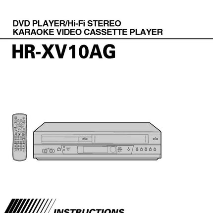 JVC HR-XV10AG VCR DVD Owners Instruction Manual