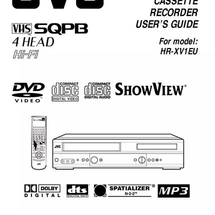 JVC HR-XV1EU VCR DVD Owners Instruction Manual