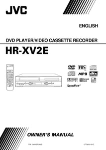 JVC HR-XV2E VCR DVD Owners Instruction Manual