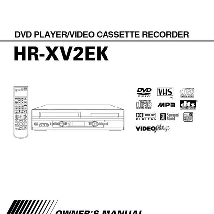 JVC HR-XV2EK VCR DVD Owners Instruction Manual