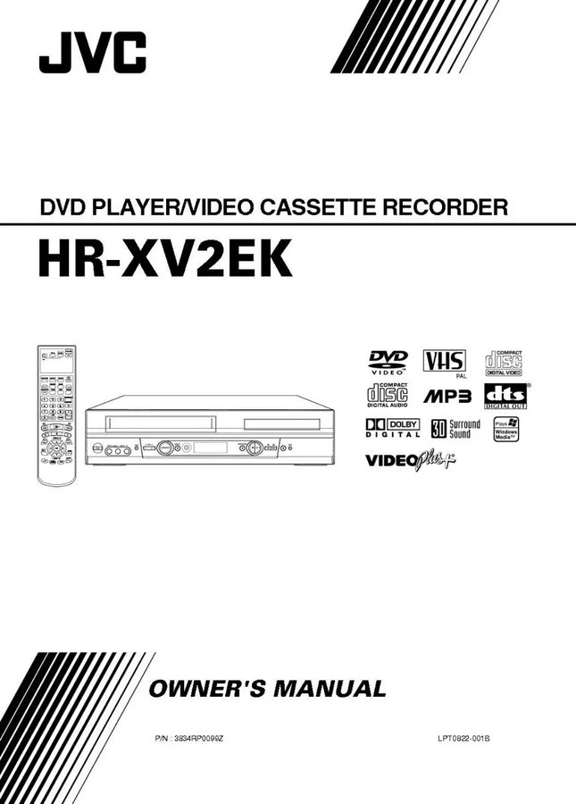 JVC HR-XV2EK VCR DVD Owners Instruction Manual