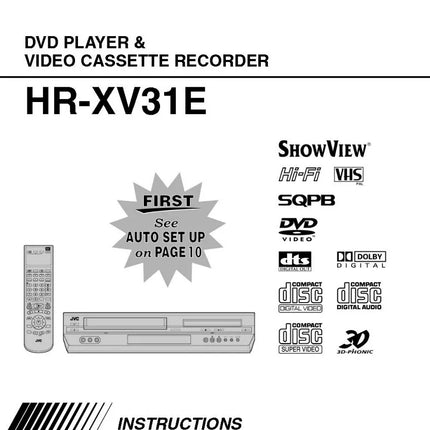 JVC HR-XV31E VCR DVD Owners Instruction Manual