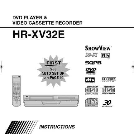 JVC HR-XV32E VCR DVD Owners Instruction Manual
