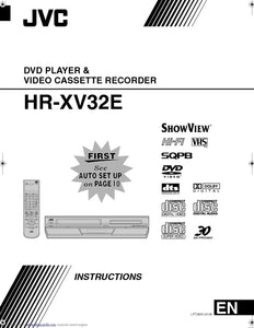 JVC HR-XV32E VCR DVD Owners Instruction Manual