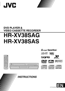 JVC HR-XV38SAG HR-XV38SAS VCR DVD Owners Instruction Manual